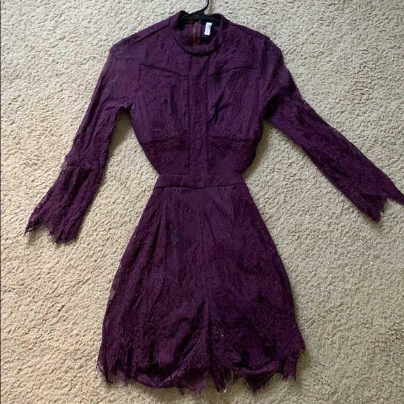 Xhilaration Dresses & Skirts - XS plum long sleeve romper